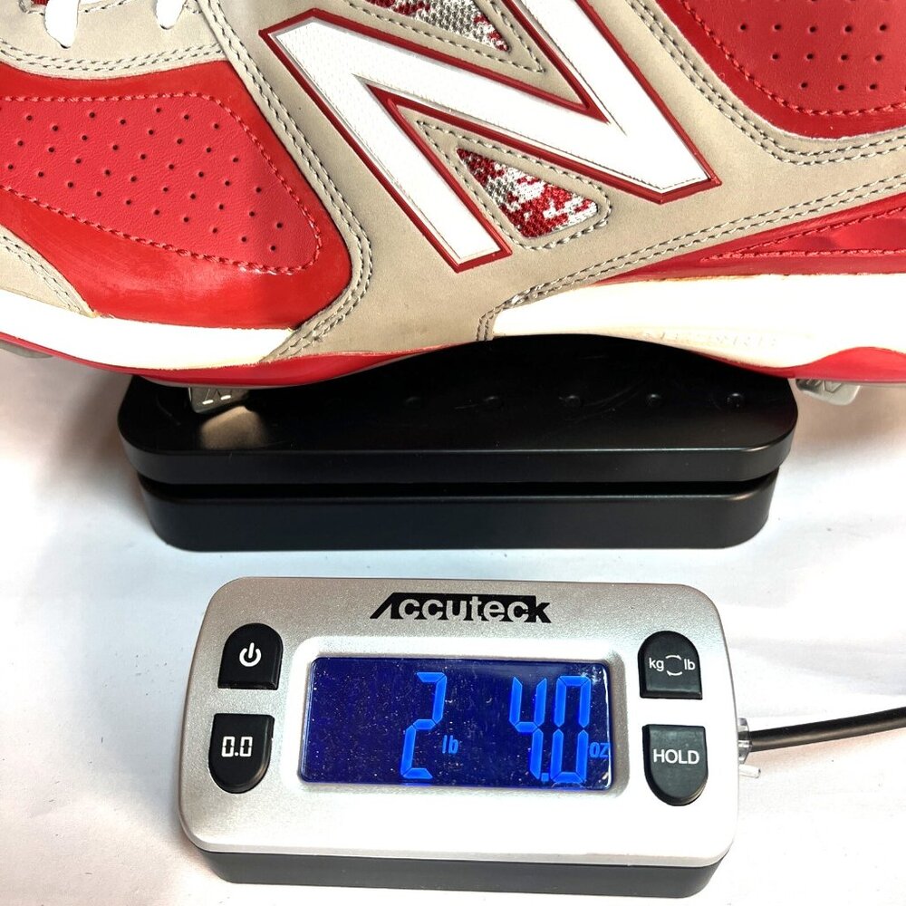 New Balance NB Baseball Cleats Men’s US Size 15 Abzorb 40/40 MB4040RG Red Gray - Picture 14 of 14